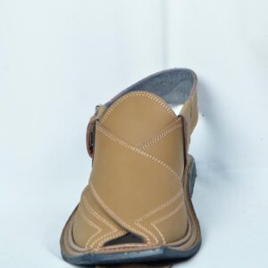 PESHAWARI HANDMADE LEATHER GENTS SANDALS (Light Brown) - Image 1