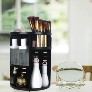 360 Degree Rotating Cosmetic Organizer (black ) - Image 3
