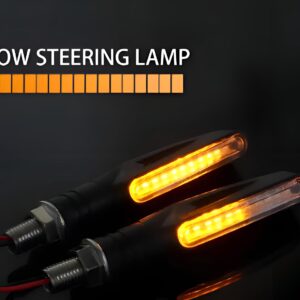 Pack of 2 pair(4pcs) - Audi Flow Style Led Motorcycle Turn Signals Indicator Amber Light - Image 4