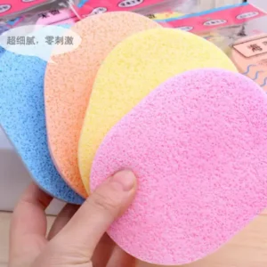 pack of 12 Facial Sponge Scrub puff (Random Color) - Image 3