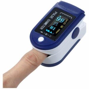 Pulse Oximeter Fingertip Monit Blood Oxygen Saturation (SpO2) and Pulse Rate Monitors- Portable Single Color LED Display [Battery Included] - Image 1