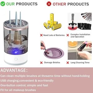 3 In 1 Electric Makeup Brush Cleaner Makeup Brushes Drying Rack Brush Holder Stand Tool Automatic Make Up Brush Cleaner Machine - Image 4
