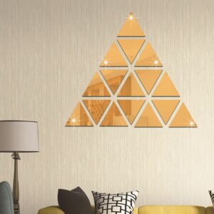 16 PCS/Set Triangular Mirror Sticker 3D Acrylic Mirrored Decals DIY Removable Decals Ornaments Room Home Decoration Wall Sticker - Image 1