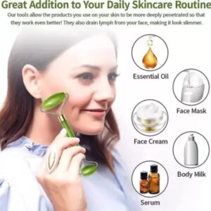 Flawless Jade Roller With Stone (marble) | Facial Roller Manual Massage For Women - Image 3