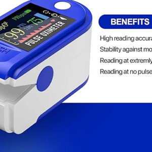 Pulse Oximeter Fingertip Monit Blood Oxygen Saturation (SpO2) and Pulse Rate Monitors- Portable Single Color LED Display [Battery Included] - Image 4