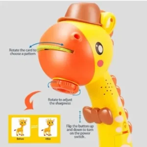 Table with light and with music inside | Mini Art Drawing Board Leds Projector Light Toy Children Kids Painting Table Small Desk(Random Color) - Image 3