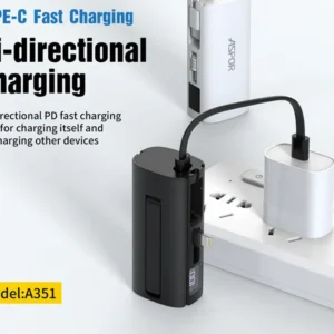 Aspor A351 2in1 Iphone & Type-C Flexible Portable Mini 5000mah Power Bank - Image 1