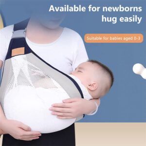 Baby Carrier, Ergonomic Baby Strap one Shoulder Labor-Saving Polyester Baby Half Wrapped Sling (Random Color) - Image 3