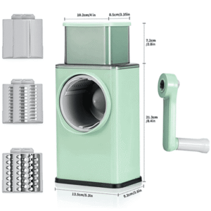 Vegetable Cutter Multifunctional Manual Rotary Cheese Grater Shredder - Wider Hopper Round Mandolin Drum Slicer Cutter for Kitchen (random color ) - Image 1