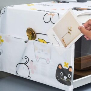 Oven Cover Kitchen Microwave Cover Waterproof Oil Dust Double Pockets Microwave Oven Cover (Random Design) (Made in Pakistan) - Image 5