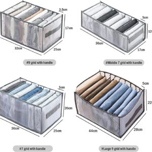 7 Clothes Drawer Organizer Jeans Storage Box Large Size Grids Wardrobe Storage Foldable Drawer Divider - Image 3