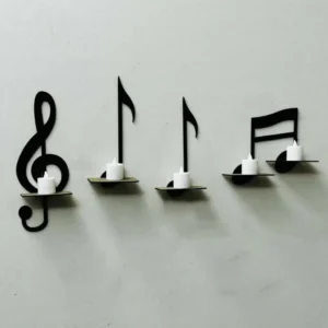 Musical Instruments Wall Shelves, Wall Decoration Items, Miniature Shelves for Wall, Wooden Shelf, Candle Flower Holder, Room Decoration - Image 3