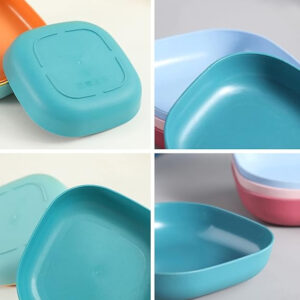 (NW000395) 10 Pcs Multi-function Spit Bone Plate Set Household Food Grade Plastic Elliptical Plate Set - Image 5