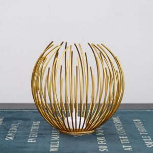 Metal Candle Holder | Iron Geometric Candle Stand For Home Decor - Image 1