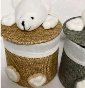 Cute Bear Basket (Random Color) - Image 1