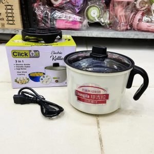 Click On 3-in-1 Multi-Functional Electric Kettle ? Noodle Maker, Egg Boiler & Hot Pot with Non-Stick Coating