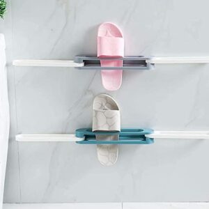 3 In 1 Shoes Rack Wall Mounted Folding Slippers Shoes Bathroom Towel Hanger Organizer Rack in House Shoes Stand Hanging Shelf Rack Holder for Multipurpose use(random color) - Image 4