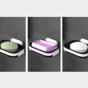Wall Mounted Soap Holder with Draining Tray Holder For Bathroom | Bar, Holder Rack For Shower Wall, Kitchen, Bathroom(random color) - Image 1