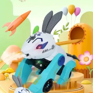 New Style Cute Deformation Animal Vehicle Toy Children Gift 2 in 1 Electric Spray Stunt Rabbit Car Toy With Music Light - Image 4