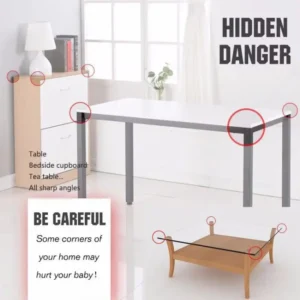 Set Of 4 Clear Safety Soft Plastic Table Desk Corner Guard Protector - Image 5