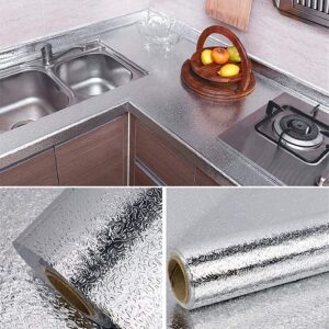 Silver Foil Kitchen Waterproof & Oil Proof Sticker | Aluminum Foil Self-Adhesive Sheet for Stove, Cabinets & Walls ? Heat Resistant Wallpaper (60?200cm) - Image 3