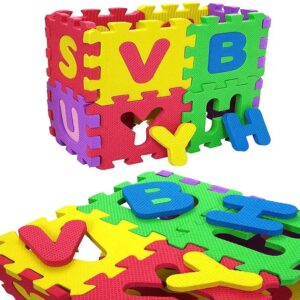 6.5mm Puzzle 36 PCS Medium ABC-123 | Interlocking Play Tile | Alphabets Foam Puzzle Mat for Childrens (Random color) - Image 4