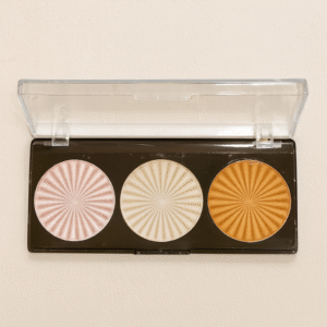 Miss Rose 3-Color Highlighter Palette ? Peach, Light Golden & Silver Shades - Image 2