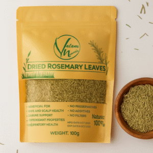 Valam Naturals Dried Rosemary Leaves 100g ? 100% Natural, Preservative-Free Herb for Cooking, Hair & Scalp Care, and Immune Support - Image 2