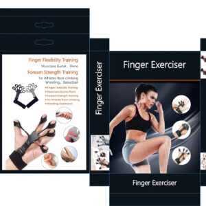 Finger Exerciser - Gripster Strengthener Finger Stretcher Hand Gripper Silicone Finger Grip Patient Hand Strengthening Guitar Finger Flexion and Hand Strengthening Extension Exercise Device - Image 3