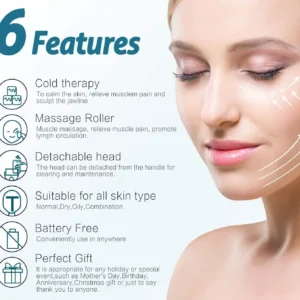 MARZAHAR Ice Roller for Face & Eye Puffiness Relief, Cold Gel Ice Face Roller Massager - Ice Roller Cool Roller For Face Eye Body Facial Shaping Anti Wrinkle Ice Roller Massager Smooth Skin ( Random Color ) - Image 1