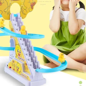 Small Duck Climbing Stairs Toy DIY Racing Track Toy Music Duck Roller Coaster(random color) - Image 2