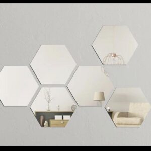 Hexagon Shape Acrylic Mirror Wall Stickers (18 Pc Set) - Image 3