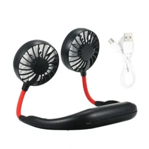 Hands Free Mini Neck Band | Usb Rechargeable Fan, 3 Mode (Random Colors) - Image 3