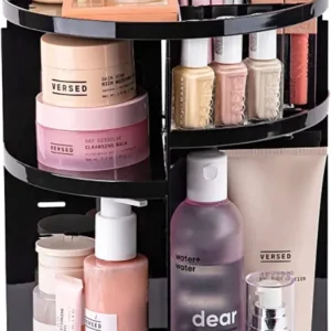 360 Degree Rotating Cosmetic Organizer (black ) - Image 2