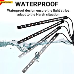 1set Car Rgb 48led Strip 5050smd 12w Decorative Auto Atmosphere Pathway Interior Ambient( Bluetooth Light) - Image 2