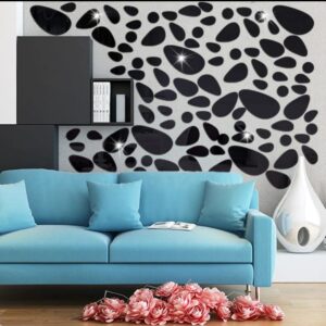 Pebbles Acrylic Mirror Stickers Wall Decorations (12pc) - Image 4