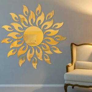 Sun shape Acrylic mirror wall stickers - Image 3