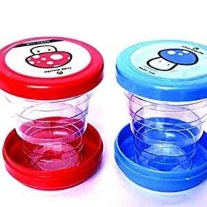Pack of 2  Magic Glass for Kids, Folding Collapsible Magic Cup, Foldable Mug Glass for Travel, Outdoors, Hiking (Random Color) - Image 3