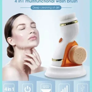 Cnaier 4 in 1 Electric Cleanser | Facial Cleansing Brush & Massager - Face Brush Set | Electric Rotating Face Scrubber for Deep Cleaning, Exfoliating, Blackhead Removing AE-8286 - Image 3