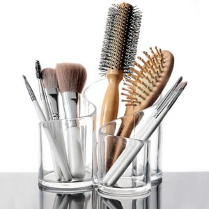 3 Compartment Acrylic Multi-Purpose Brush Cosmetic Organizer - Image 3