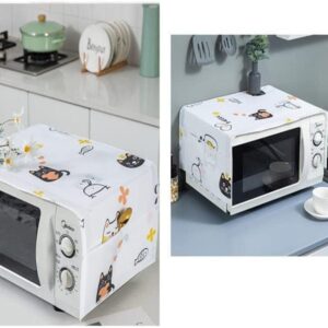 Oven Cover Kitchen Microwave Cover Waterproof Oil Dust Double Pockets Microwave Oven Cover (Random Design) (Made in Pakistan) - Image 4