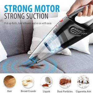 Handheld Vacuum, Hand Vacuum Cordless with High Power, Mini Vacuum Cleaner Handheld Rechargeable for Home and Car Cleaning - Image 3