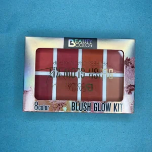 Beauty Color Blush Glow Kit - 8 Vibrant Colours Palette - Image 1