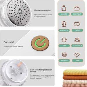 Electric Lint Remover For Clothing Sweater Anti Pilling Razor Coat Hair Ball Trimmer Rechargeable Plush Clothing Razor Remover (Random color) - Image 5