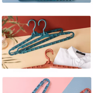 1 PC - 360 Degree Shrinkable Hangers for Clothes Swivel Hook Strong and Durable Clothes Hangers for Sheet Coats Pants (Random Color) - Image 5