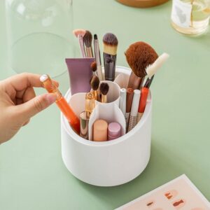 Brush Container Makeup Brush Holder Dust-proof Rotating Plastic Lipstick Eyebrow Pencil Vanity Supplies ( random color) - Image 4