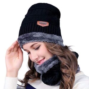 Head & Neck Cap Beanies Combo - woolen winter beanie cap with neck warmer muffler for men and women - Image 3
