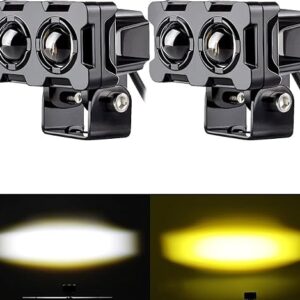 Motorcycle Robot Dual Colour LED Work & Driving Lights ? 5000K?6500K Two-Color External Headlights / Fog Lamp - Image 1