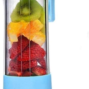 Juicer Portable Outdoor Juicing Cup Home Mini Cordless Crushed Ice Machine USB Charging Fruit Vegetable Blender 6 blades (20000 mh battery) (Random Color) - Image 3