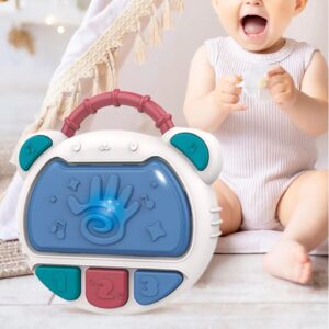 Flash Drum Toy for Kids - Early Education Drums Piano Musical Instrument Baby Toys Baby Hand Drum Toy Baby Flash Drum With Lights And Music Babies Drum Clap Music Hand Drum Children Preschool Early Development Toy - Image 4
